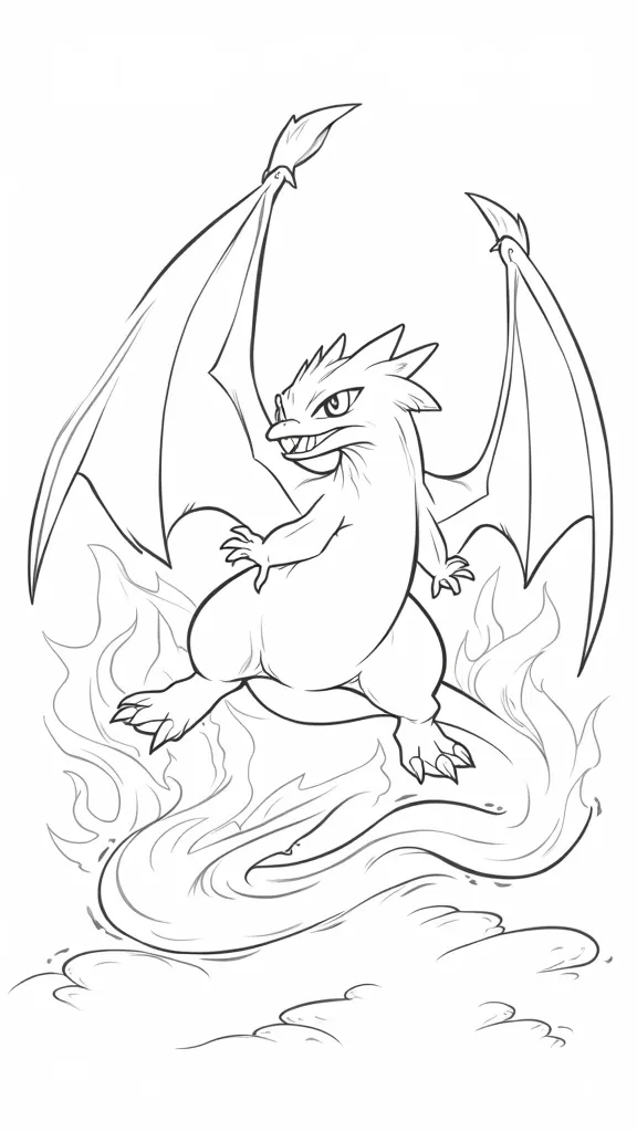 coloriage mega charizard x